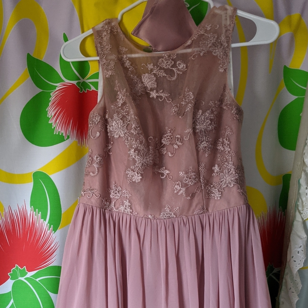 Azazie Victoria bridesmaid dress in dusty rose